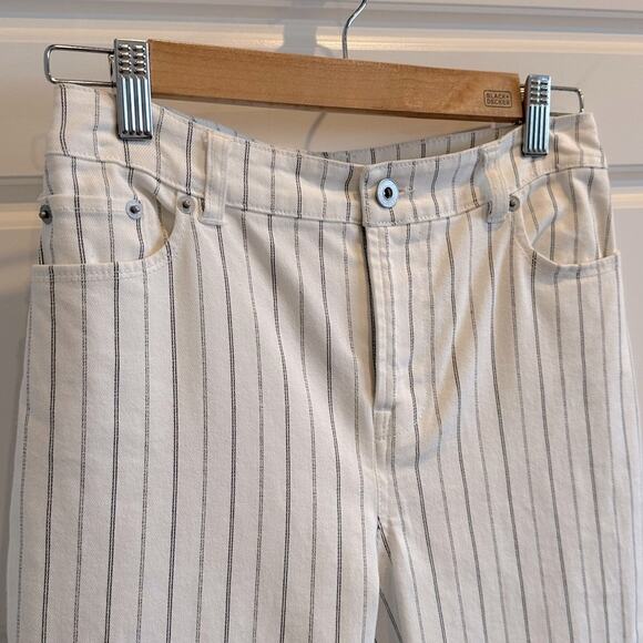 Chelsea & Violet Bell Bottom Flare Jeans White Stripe Women's Jeans - Picture 5 of 6